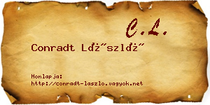 Conradt László névjegykártya